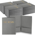 Kosiz 200 Pcs Tax Return Folders Bulk 9 x 12 Inch 2 Pocket Gold Foil Stamped by Kosiz