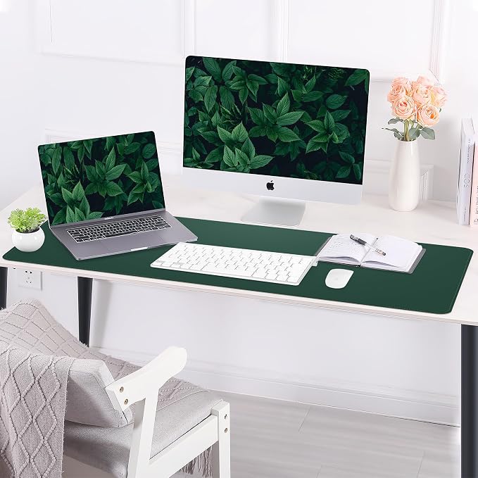 AFIING Cork Desk Mat 47" x 23.6", Dual-Sided Natural Cork & PU Leather Desk Pad - Image 5