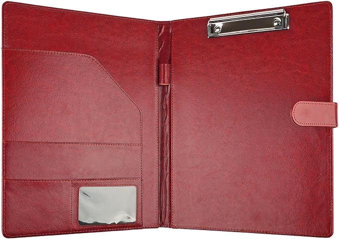 Professional Padfolio with Clipboard, Faux Leather Portfolio Folder Binder - Image 2