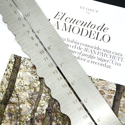 Stainless Steel Metal Paper Tearing Ruler Craft Ruler - Image 5