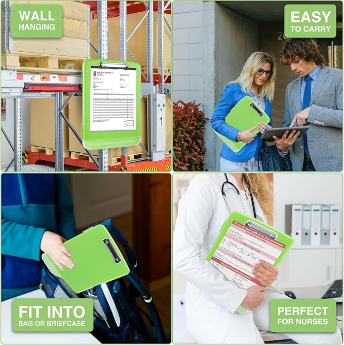 Sooez Clipboard with Storage, Clip Board 8.5 x 11 with Pen Holder, Plastic - Image 7