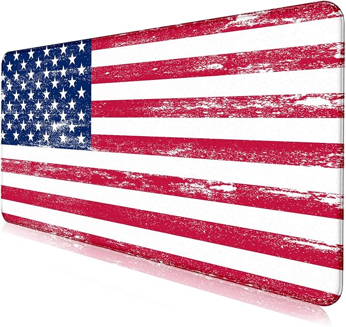 American Flag XXL Large Mouse Pad, Gaming and Home Stitching Side Table Mat | by LQFIWSS