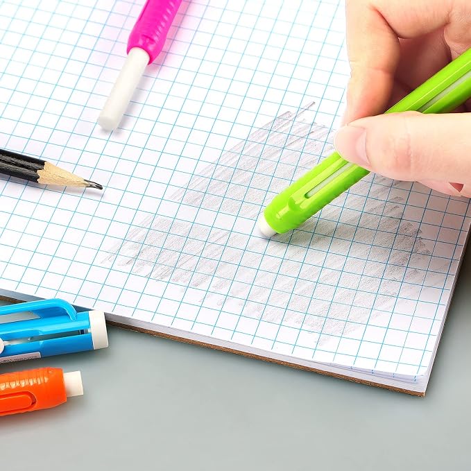 Retractable Mechanical Eraser Pen, Pen-Style Erasers, 4 Pack - Image 7