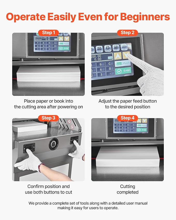 VEVOR Electric Paper Cutter, Metal Programmable Paper Cutter Machine, 17.99 - Image 6