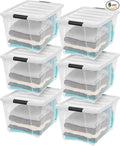 IRIS USA 6-Pack 54 Quart Stackable Storage Bins by IRISUSA