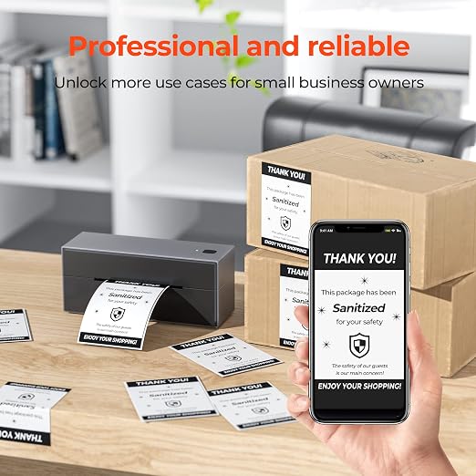 MUNBYN 4x6 Inch Direct Thermal Labels, 1000 Sheets/2 Rolls, Shipping Paper - Image 2