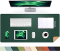 AFIING Cork Desk Mat, Dark Green, 35.4" x 17", Desk pad Protector | Dual-Sided by AFIING