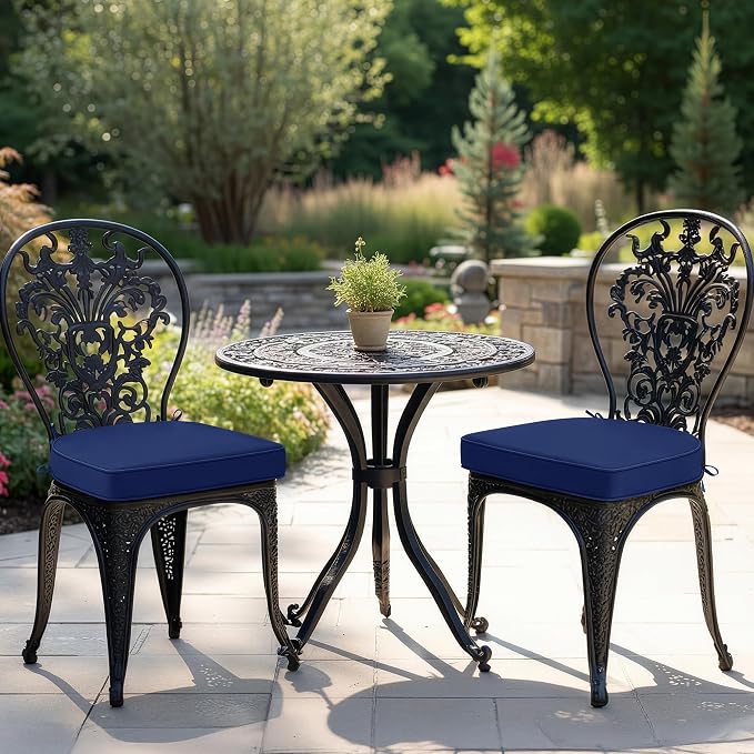 Outdoor Chair Cushions Set of 2: Waterproof & Fade Resistant Patio Furniture - Image 2