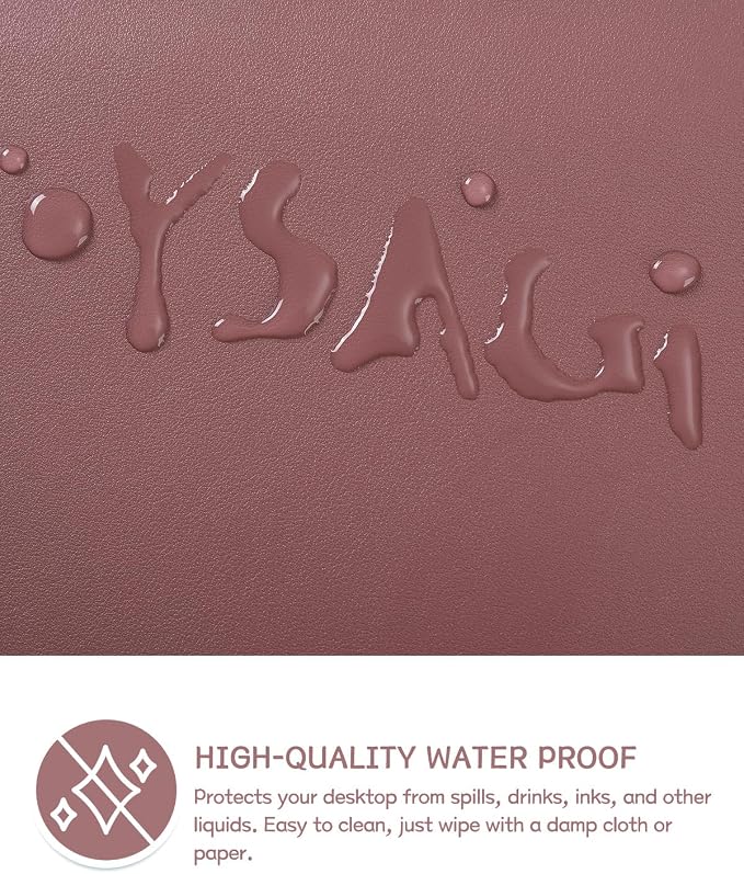 YSAGi Non-Slip Leather Desk Pad Blotter, Waterproof Laptop Computer Desk - Image 3