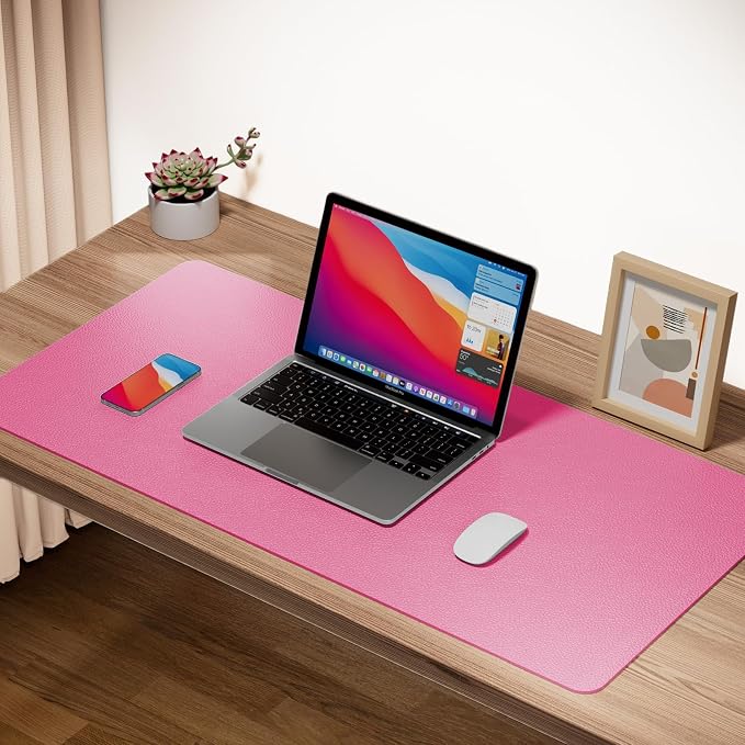 Boutilon Leather Desk Pad Protector, Non-Slip Mouse Pad, Laptop Desk Pad - Image 2