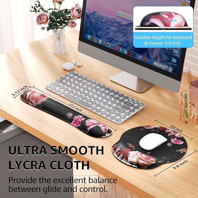 KTRIO Keyboard Wrist Rest & Mouse Pad - Image 5