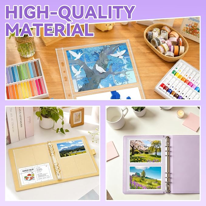 VOKOY 50 Pack Mini Sheet Protectors fit 4"x6"' Cards - Image 4