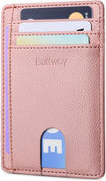Buffway Slim Minimalist Front Pocket RFID Blocking Leather Wallets by Buffway