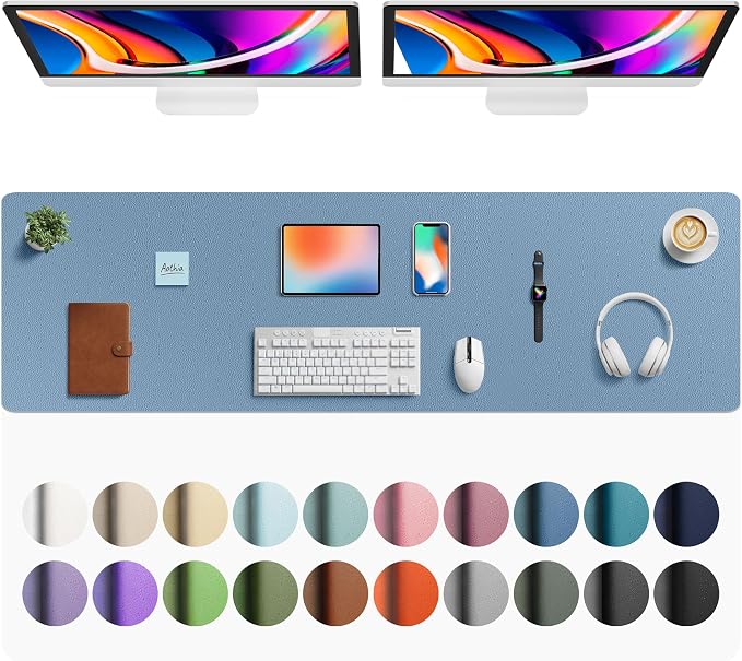 Aothia Faux Leather Desk Mat by AothiaSimpleNaturalUnique
