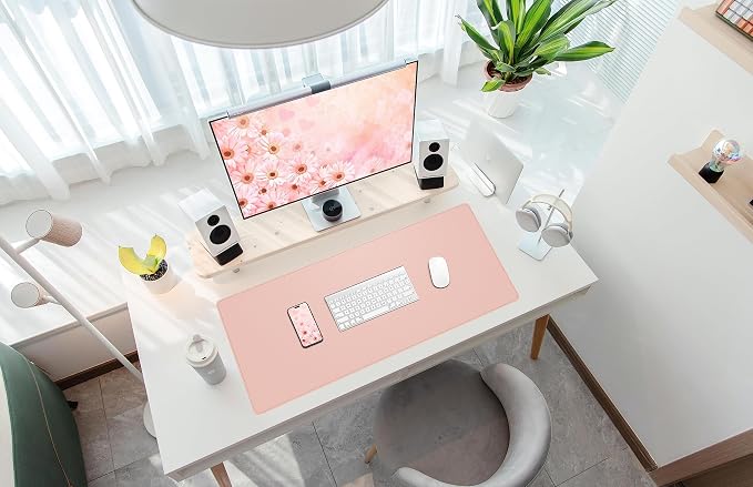 AFIING Cork Desk Mat, Rose Pink, 31.5" x 17", Desk Pad Protector | Dual-Sided - Image 6