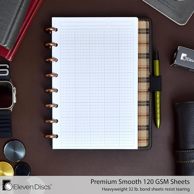 Eleven Discs Discbound Paper, Junior Size Engineering Grid Sheets - Image 2