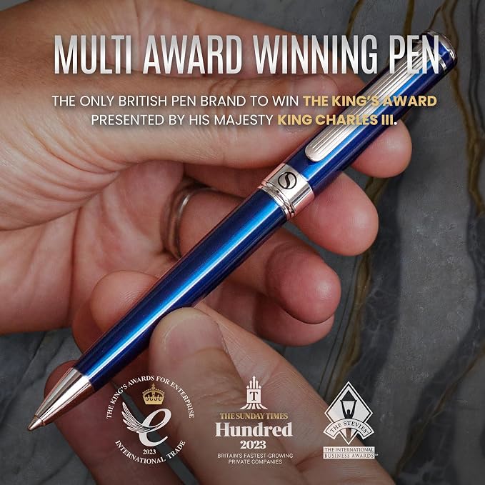 Scriveiner Personalized Midnight Blue Ballpoint Pen - Image 9