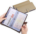 Leather Coupon & Receipt Organizer, Portable Receipt Holder by Romozi