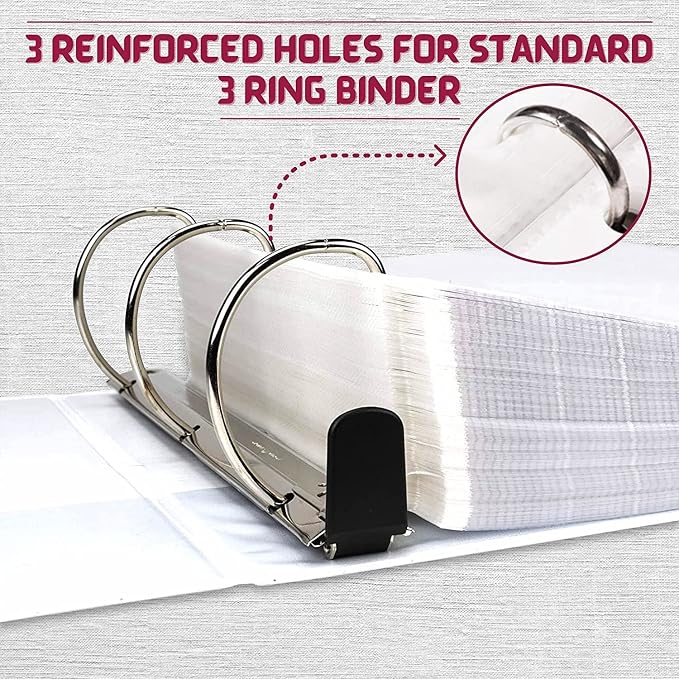 Heavy Duty Sheet Protectors for 3 Ring Binder, Top Loading Plastic Sleeves 8.5 - Image 4