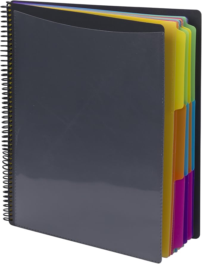 Smead 24 Pocket Poly Project Organizer, 1/3-Cut Tab, Letter Size by SMEAD