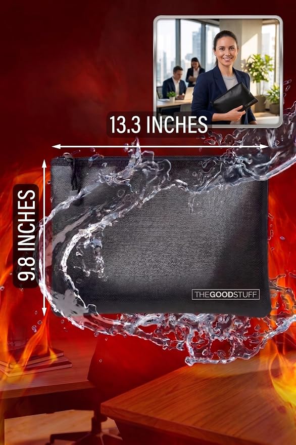 Fireproof Money Bag for Cash – Waterproof Document Holder - Image 2