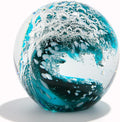 Qianwei Ocean Waves Hand Blown Glass Decor Crystal Ball Sea Figurines Gifts | by QianweiCrystal