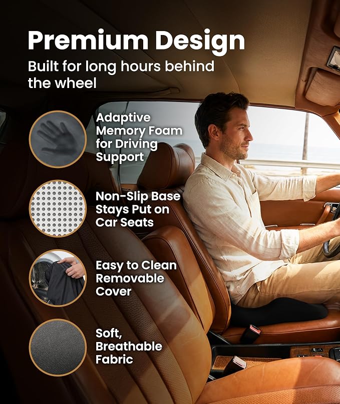 Elevate Series by Everlasting Comfort Doctor Recommended Memory Foam Seat - Image 4