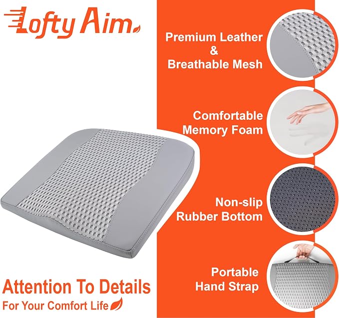 Lofty Aim Car Seat Cushion, Comfort Memory Foam Car Cushions - Image 5