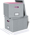 2 Pack File Storage Organizer, Filing Box, Portable File Box by Oterri