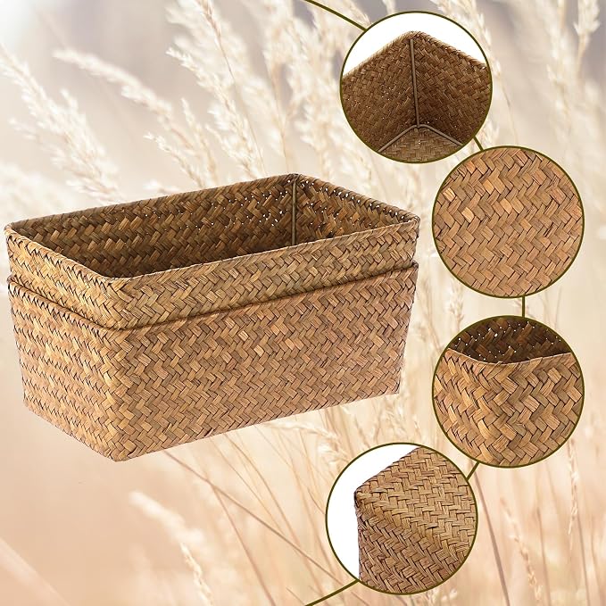Set of 2 Wicker Storage Baskets - Image 4