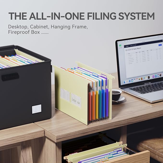 ThinkTex Plastic Expanding Hanging File Folders, 7 Innovative 1.2" Accordion - Image 6