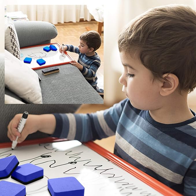 Mini Dry Erase Erasers, IHPUKIDI 48 Pack Magnetic Whiteboard Dry Erasers - Image 3