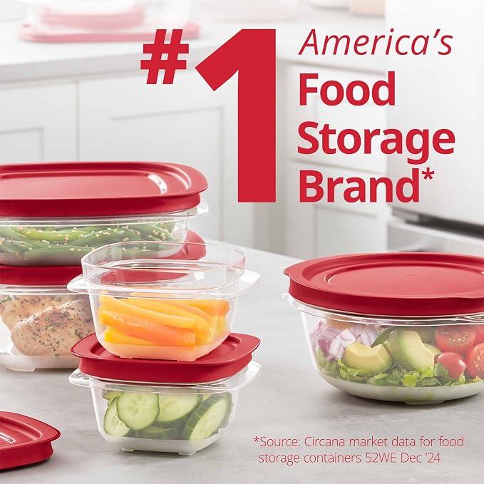 Rubbermaid 7.81- and 14.66-Cup EasyStore Square Containers, 2 Pack, Food - Image 5