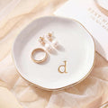 Ceramic Jewelry Tray, Personalized Initial Jewelry Dish by GIVITASOT