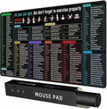 Rinaze Large Mouse Pad With Excel Shortcuts Cheat Sheet, Excel Tips Desk Mat by Rinaze