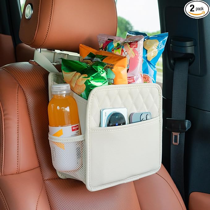 FrgKbTm 2Pack Car Seat Back Hanging Bag Car Document Holder Multi-Pocket Bottle by FrgKbTm