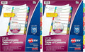 Avery Dividers for 3 Ring Binders, 10 Tabs per Set, Customizable Table of by Avery