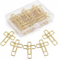 Gold Heart Cross Paper Clips Gold by Unknown