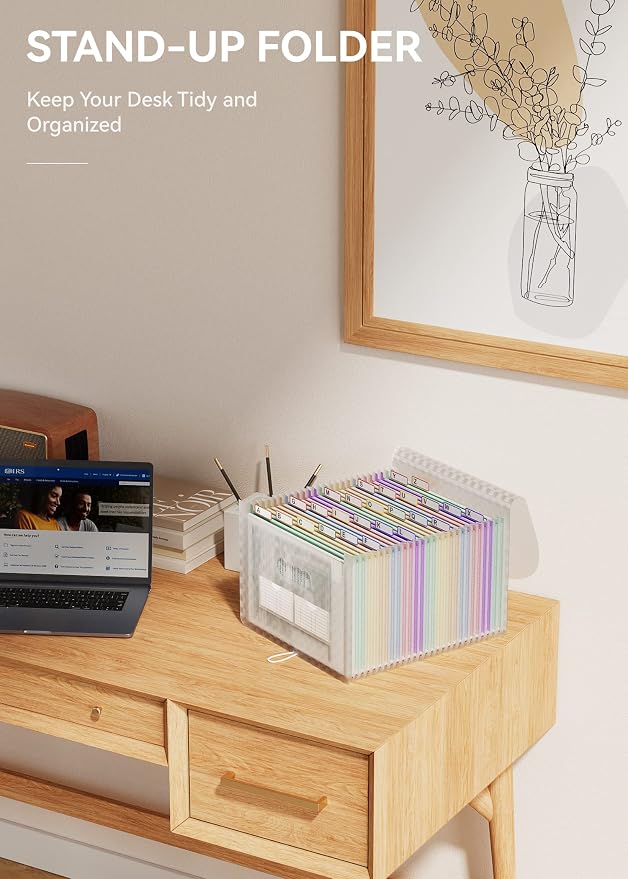 ABC life 26-Pocket Accordion File Organizer, Expandable Monthly Bill & Receipt - Image 7