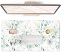 QIYI Large Mouse Pad, Cute Green Leaves Desk Mat by QIYI
