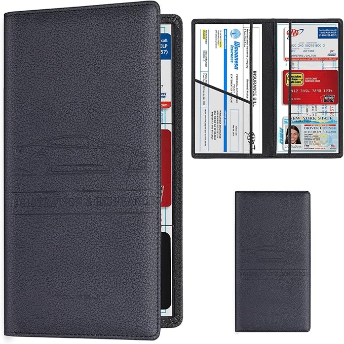 TOURSUIT Car Registration and Insurance Card Holder, Vehicle License Document by TOURSUIT