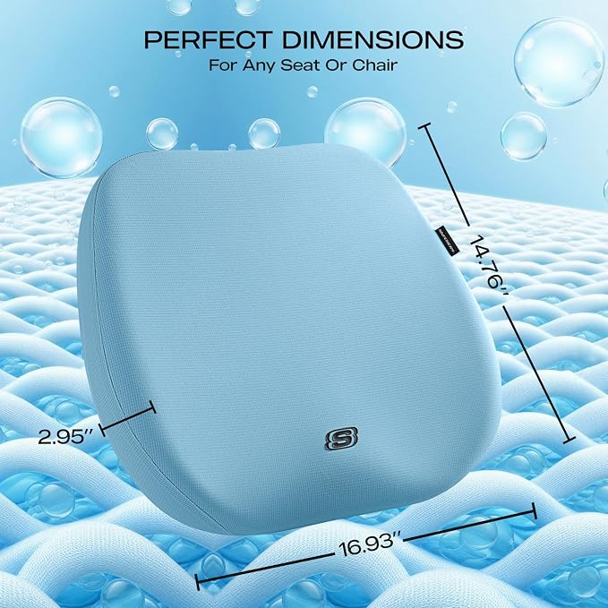 Skechers Seat Cushion Premium Gel & Memory Foam-Office Chair Cushion - Image 4