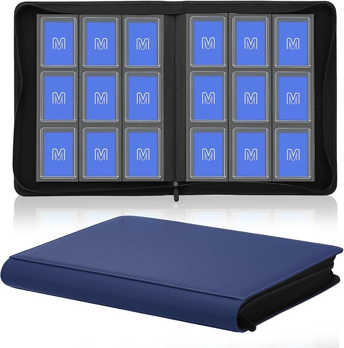 Toploader Binder, Trading Card Binder Storage Hold up 288 Cards 9-Pocket Top by MOSLA
