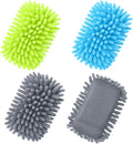 Zonon 4 Pieces Dry Erase Eraser Microfiber Shag Washable Whiteboard Eraser by Zonon