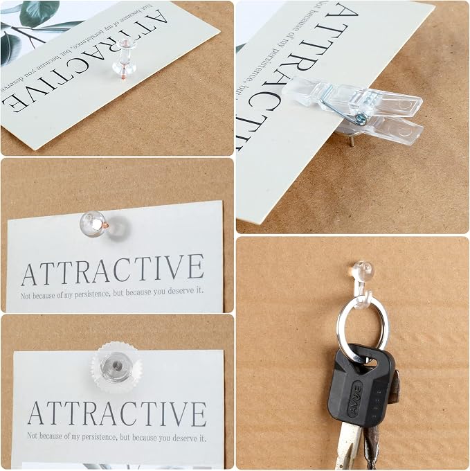 Utron 235 Pcs Push Pins Set, Thumb Tacks, Push Pins - Image 4