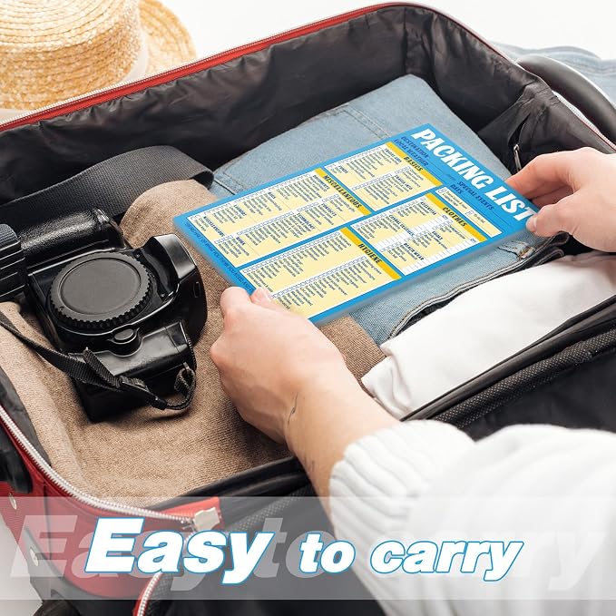 Eaasty 2 Pcs 120 Sheets Travel Packing List 6 x 9 Packing List Checklist - Image 4