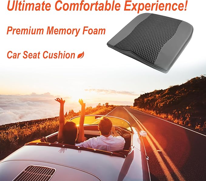 Lofty Aim Car Seat Cushion, Comfort Memory Foam Car Cushions - Image 2