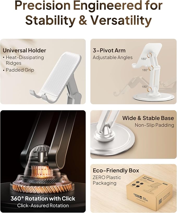COOPER 360° Stand, Rotating Cell Phone Stand - Image 2
