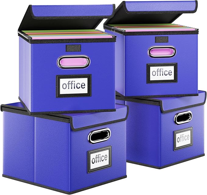 Decorative Leather File Organizer Storage Boxes by Huolewa