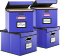 Decorative Leather File Organizer Storage Boxes by Huolewa